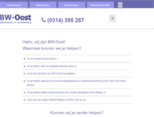 Tablet Screenshot of bw-oost.nl